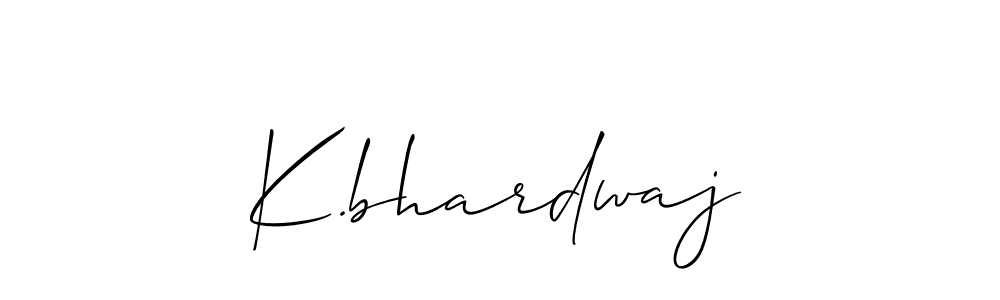 Create a beautiful signature design for name K.bhardwaj. With this signature (Allison_Script) fonts, you can make a handwritten signature for free. K.bhardwaj signature style 2 images and pictures png