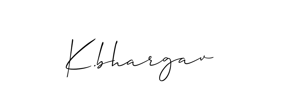 Make a short K.bhargav signature style. Manage your documents anywhere anytime using Allison_Script. Create and add eSignatures, submit forms, share and send files easily. K.bhargav signature style 2 images and pictures png