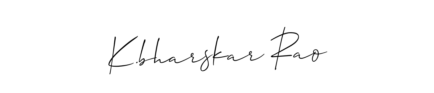 You should practise on your own different ways (Allison_Script) to write your name (K.bharskar Rao) in signature. don't let someone else do it for you. K.bharskar Rao signature style 2 images and pictures png