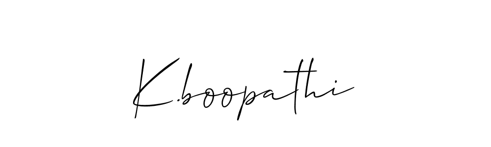 You should practise on your own different ways (Allison_Script) to write your name (K.boopathi) in signature. don't let someone else do it for you. K.boopathi signature style 2 images and pictures png