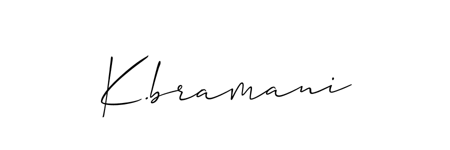 Once you've used our free online signature maker to create your best signature Allison_Script style, it's time to enjoy all of the benefits that K.bramani name signing documents. K.bramani signature style 2 images and pictures png