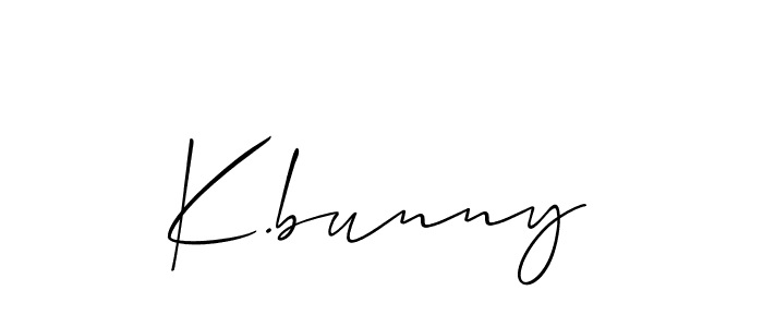 Also You can easily find your signature by using the search form. We will create K.bunny name handwritten signature images for you free of cost using Allison_Script sign style. K.bunny signature style 2 images and pictures png