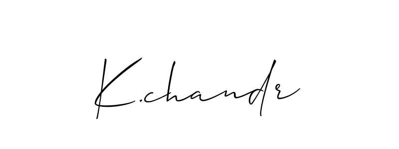 You should practise on your own different ways (Allison_Script) to write your name (K.chandr) in signature. don't let someone else do it for you. K.chandr signature style 2 images and pictures png