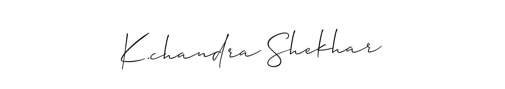 Create a beautiful signature design for name K.chandra Shekhar. With this signature (Allison_Script) fonts, you can make a handwritten signature for free. K.chandra Shekhar signature style 2 images and pictures png