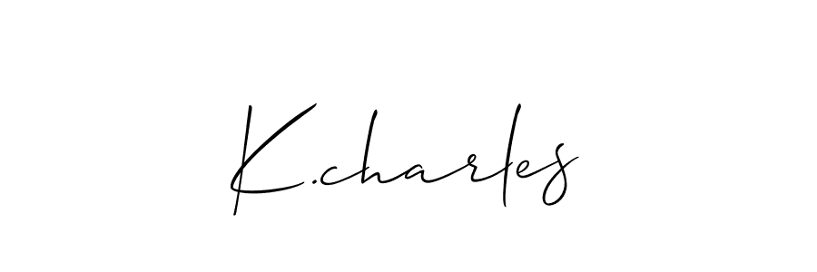 Similarly Allison_Script is the best handwritten signature design. Signature creator online .You can use it as an online autograph creator for name K.charles. K.charles signature style 2 images and pictures png