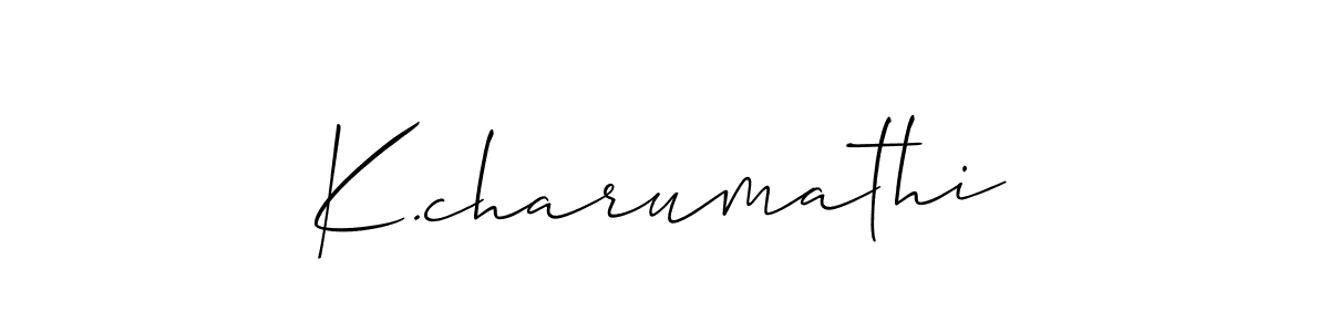 Design your own signature with our free online signature maker. With this signature software, you can create a handwritten (Allison_Script) signature for name K.charumathi. K.charumathi signature style 2 images and pictures png