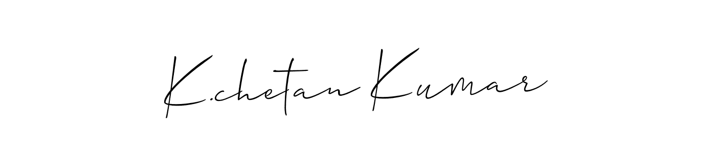 Make a beautiful signature design for name K.chetan Kumar. With this signature (Allison_Script) style, you can create a handwritten signature for free. K.chetan Kumar signature style 2 images and pictures png