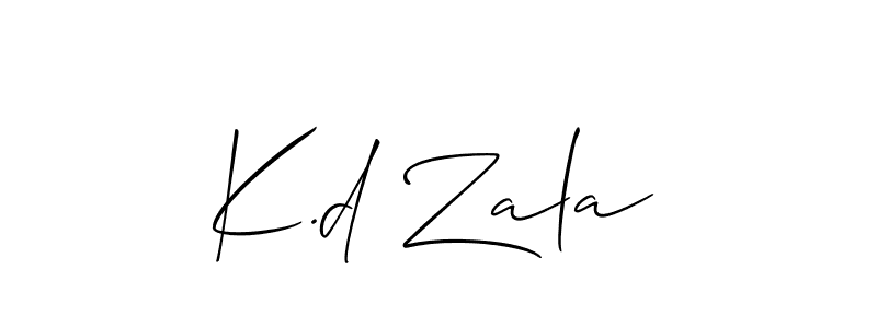 Make a beautiful signature design for name K.d Zala. Use this online signature maker to create a handwritten signature for free. K.d Zala signature style 2 images and pictures png