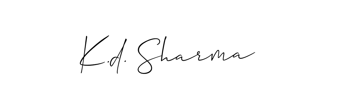 It looks lik you need a new signature style for name K.d. Sharma. Design unique handwritten (Allison_Script) signature with our free signature maker in just a few clicks. K.d. Sharma signature style 2 images and pictures png