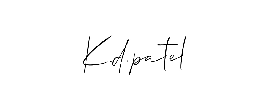 You should practise on your own different ways (Allison_Script) to write your name (K.d.patel) in signature. don't let someone else do it for you. K.d.patel signature style 2 images and pictures png