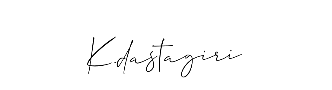 Allison_Script is a professional signature style that is perfect for those who want to add a touch of class to their signature. It is also a great choice for those who want to make their signature more unique. Get K.dastagiri name to fancy signature for free. K.dastagiri signature style 2 images and pictures png