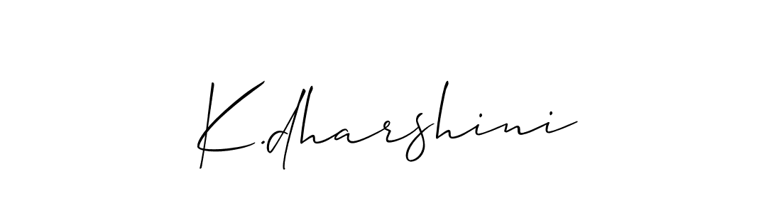 Create a beautiful signature design for name K.dharshini. With this signature (Allison_Script) fonts, you can make a handwritten signature for free. K.dharshini signature style 2 images and pictures png