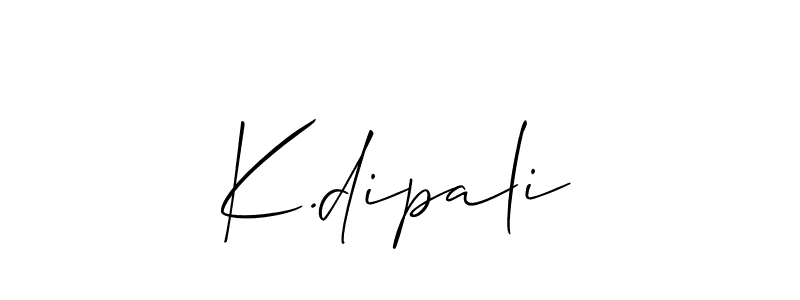 Similarly Allison_Script is the best handwritten signature design. Signature creator online .You can use it as an online autograph creator for name K.dipali. K.dipali signature style 2 images and pictures png
