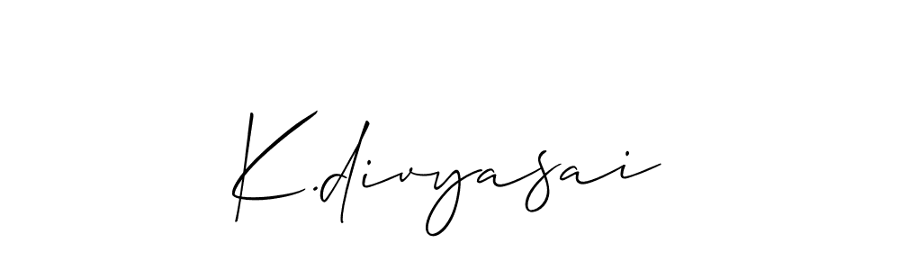 This is the best signature style for the K.divyasai name. Also you like these signature font (Allison_Script). Mix name signature. K.divyasai signature style 2 images and pictures png