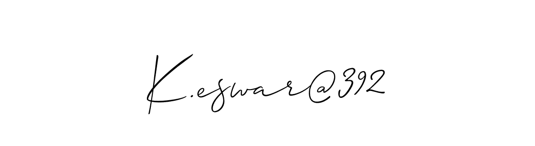 Make a short K.eswar@392 signature style. Manage your documents anywhere anytime using Allison_Script. Create and add eSignatures, submit forms, share and send files easily. K.eswar@392 signature style 2 images and pictures png