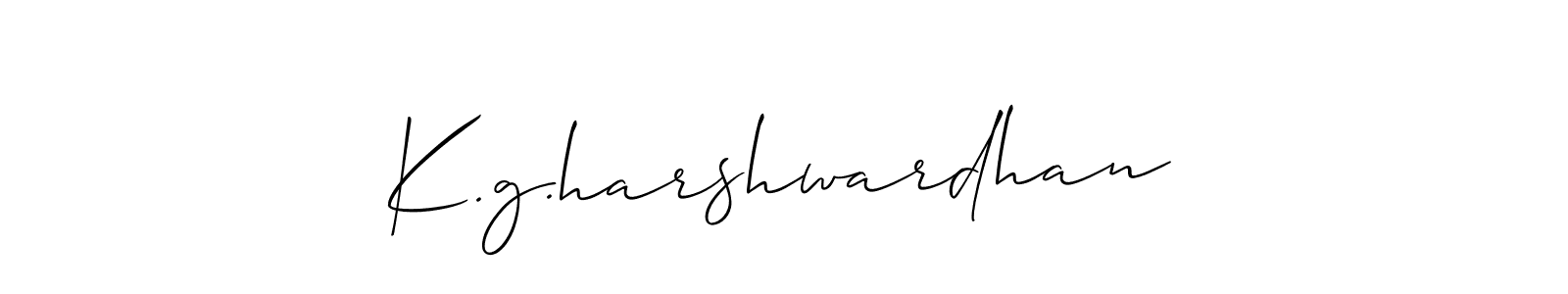 Design your own signature with our free online signature maker. With this signature software, you can create a handwritten (Allison_Script) signature for name K.g.harshwardhan. K.g.harshwardhan signature style 2 images and pictures png