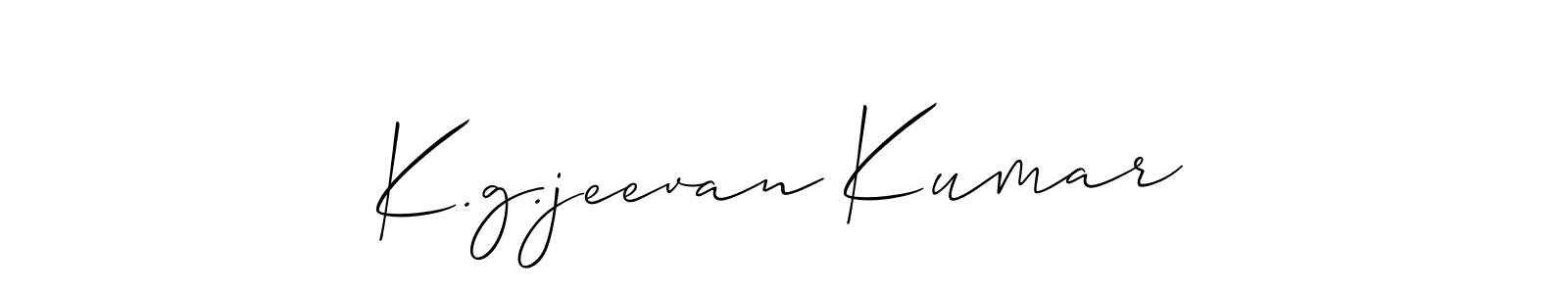 Also we have K.g.jeevan Kumar name is the best signature style. Create professional handwritten signature collection using Allison_Script autograph style. K.g.jeevan Kumar signature style 2 images and pictures png