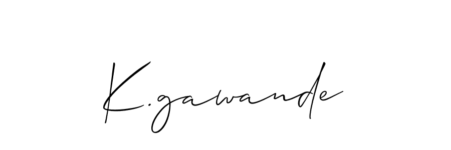 Also we have K.gawande name is the best signature style. Create professional handwritten signature collection using Allison_Script autograph style. K.gawande signature style 2 images and pictures png