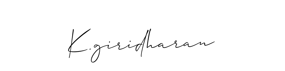 Similarly Allison_Script is the best handwritten signature design. Signature creator online .You can use it as an online autograph creator for name K.giridharan. K.giridharan signature style 2 images and pictures png