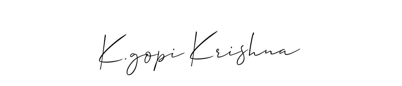 Once you've used our free online signature maker to create your best signature Allison_Script style, it's time to enjoy all of the benefits that K.gopi Krishna name signing documents. K.gopi Krishna signature style 2 images and pictures png