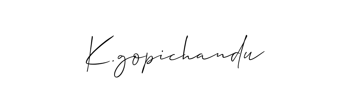 Once you've used our free online signature maker to create your best signature Allison_Script style, it's time to enjoy all of the benefits that K.gopichandu name signing documents. K.gopichandu signature style 2 images and pictures png