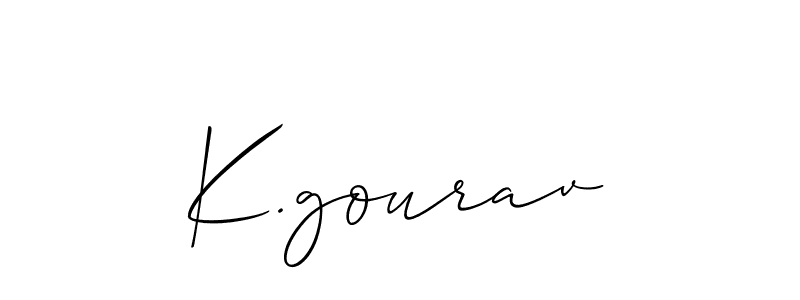 Also we have K.gourav name is the best signature style. Create professional handwritten signature collection using Allison_Script autograph style. K.gourav signature style 2 images and pictures png