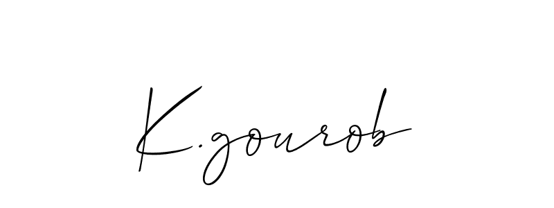 Best and Professional Signature Style for K.gourob. Allison_Script Best Signature Style Collection. K.gourob signature style 2 images and pictures png