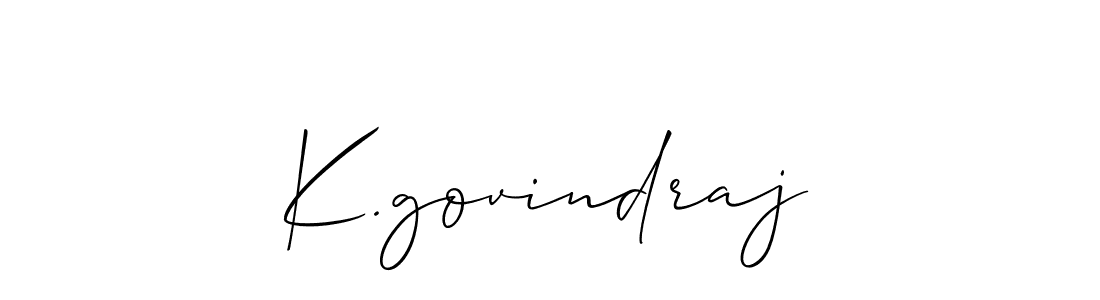 Create a beautiful signature design for name K.govindraj. With this signature (Allison_Script) fonts, you can make a handwritten signature for free. K.govindraj signature style 2 images and pictures png