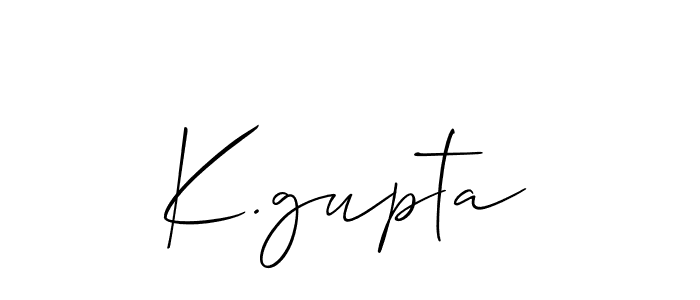 Allison_Script is a professional signature style that is perfect for those who want to add a touch of class to their signature. It is also a great choice for those who want to make their signature more unique. Get K.gupta name to fancy signature for free. K.gupta signature style 2 images and pictures png