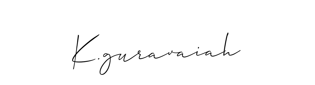 How to Draw K.guravaiah signature style? Allison_Script is a latest design signature styles for name K.guravaiah. K.guravaiah signature style 2 images and pictures png