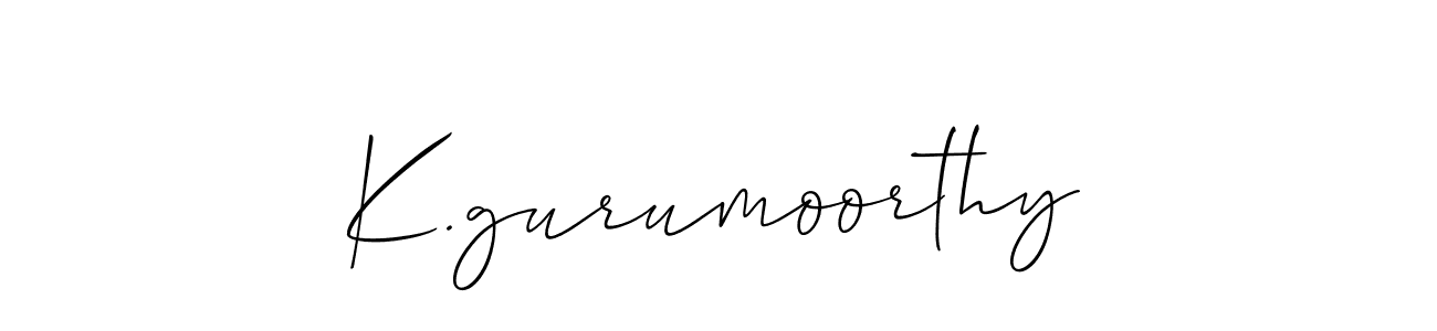 Create a beautiful signature design for name K.gurumoorthy. With this signature (Allison_Script) fonts, you can make a handwritten signature for free. K.gurumoorthy signature style 2 images and pictures png