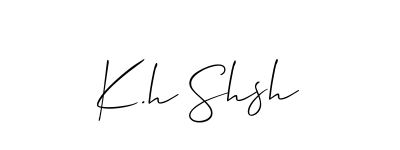 How to make K.h Shsh signature? Allison_Script is a professional autograph style. Create handwritten signature for K.h Shsh name. K.h Shsh signature style 2 images and pictures png