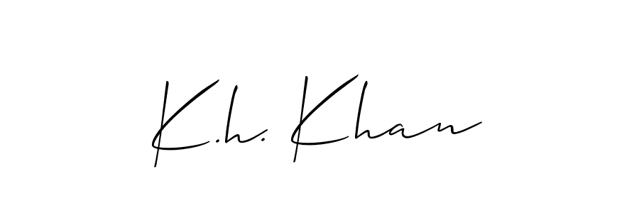 Check out images of Autograph of K.h. Khan name. Actor K.h. Khan Signature Style. Allison_Script is a professional sign style online. K.h. Khan signature style 2 images and pictures png