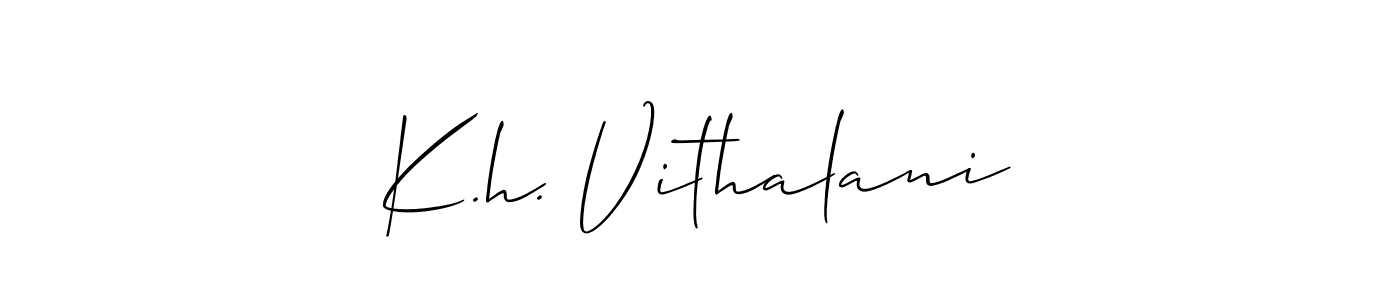 K.h. Vithalani stylish signature style. Best Handwritten Sign (Allison_Script) for my name. Handwritten Signature Collection Ideas for my name K.h. Vithalani. K.h. Vithalani signature style 2 images and pictures png