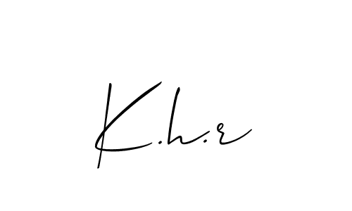 Use a signature maker to create a handwritten signature online. With this signature software, you can design (Allison_Script) your own signature for name K.h.r. K.h.r signature style 2 images and pictures png