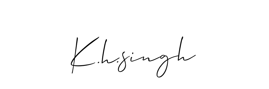 How to Draw K.h.singh signature style? Allison_Script is a latest design signature styles for name K.h.singh. K.h.singh signature style 2 images and pictures png