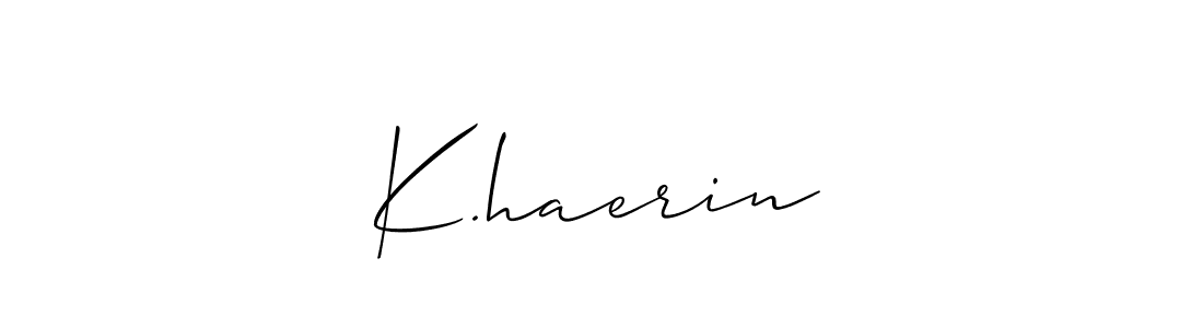 This is the best signature style for the K.haerin♡ name. Also you like these signature font (Allison_Script). Mix name signature. K.haerin♡ signature style 2 images and pictures png