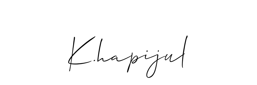 You can use this online signature creator to create a handwritten signature for the name K.hapijul. This is the best online autograph maker. K.hapijul signature style 2 images and pictures png