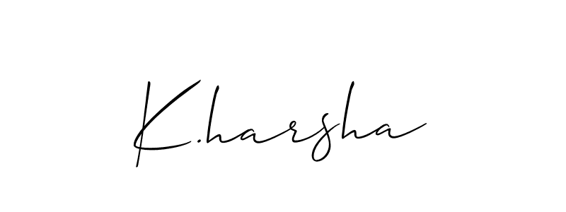 It looks lik you need a new signature style for name K.harsha. Design unique handwritten (Allison_Script) signature with our free signature maker in just a few clicks. K.harsha signature style 2 images and pictures png