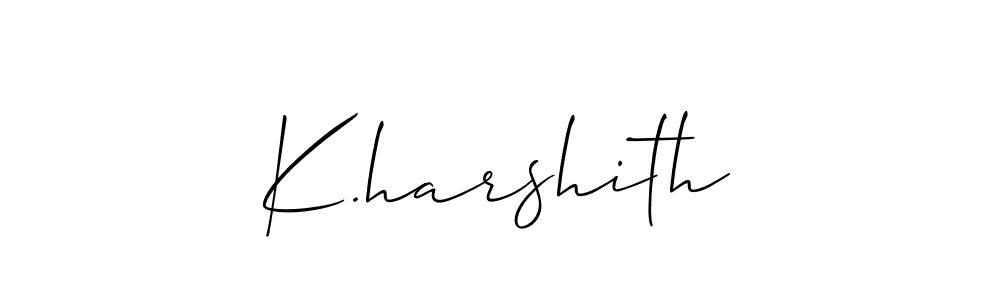 Create a beautiful signature design for name K.harshith. With this signature (Allison_Script) fonts, you can make a handwritten signature for free. K.harshith signature style 2 images and pictures png