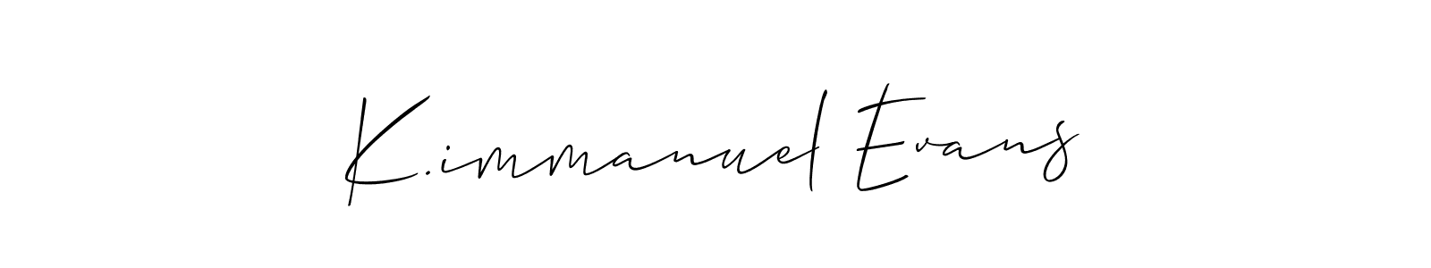 Allison_Script is a professional signature style that is perfect for those who want to add a touch of class to their signature. It is also a great choice for those who want to make their signature more unique. Get K.immanuel Evans name to fancy signature for free. K.immanuel Evans signature style 2 images and pictures png