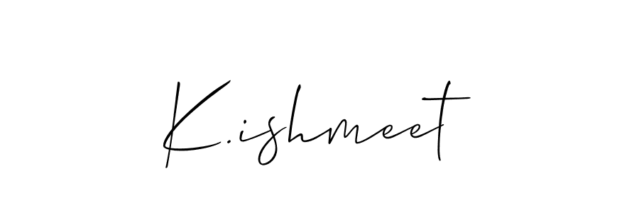 if you are searching for the best signature style for your name K.ishmeet. so please give up your signature search. here we have designed multiple signature styles  using Allison_Script. K.ishmeet signature style 2 images and pictures png