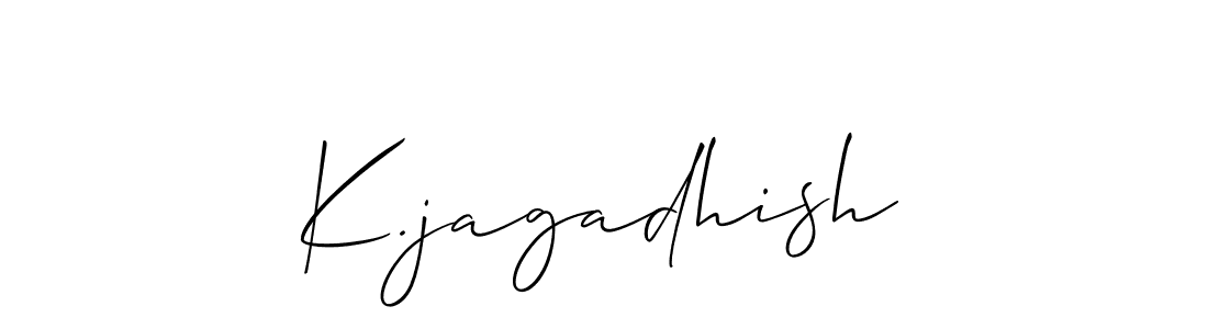 Create a beautiful signature design for name K.jagadhish. With this signature (Allison_Script) fonts, you can make a handwritten signature for free. K.jagadhish signature style 2 images and pictures png