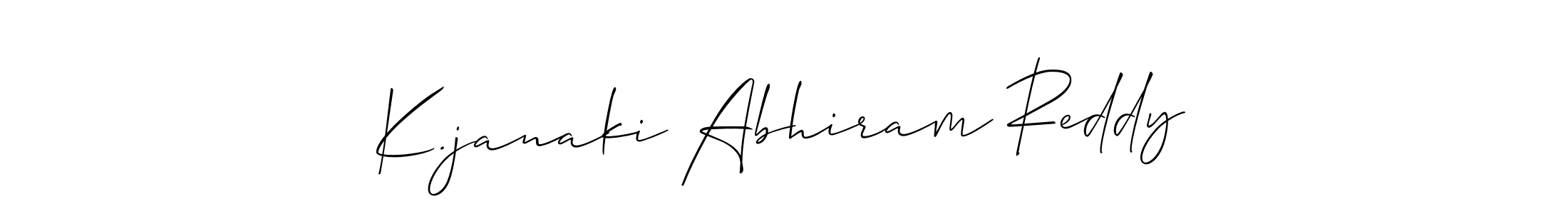 How to make K.janaki Abhiram Reddy signature? Allison_Script is a professional autograph style. Create handwritten signature for K.janaki Abhiram Reddy name. K.janaki Abhiram Reddy signature style 2 images and pictures png