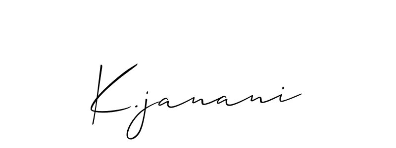 Make a beautiful signature design for name K.janani. With this signature (Allison_Script) style, you can create a handwritten signature for free. K.janani signature style 2 images and pictures png