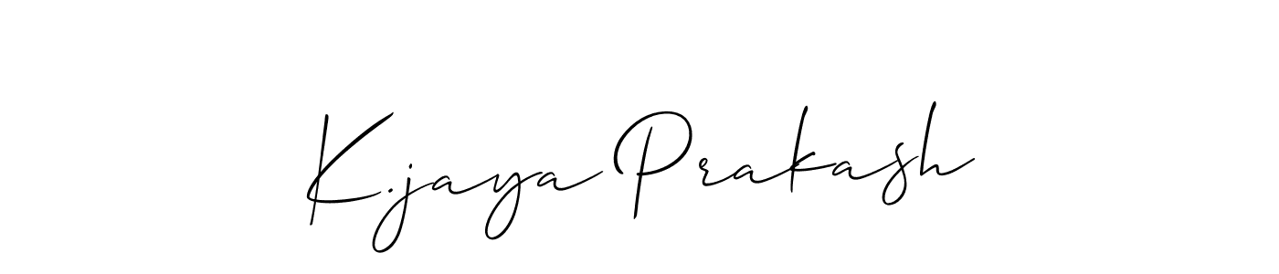 How to make K.jaya Prakash signature? Allison_Script is a professional autograph style. Create handwritten signature for K.jaya Prakash name. K.jaya Prakash signature style 2 images and pictures png