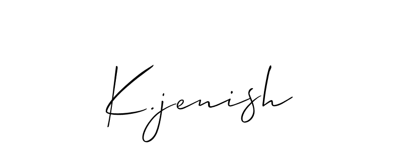 Once you've used our free online signature maker to create your best signature Allison_Script style, it's time to enjoy all of the benefits that K.jenish name signing documents. K.jenish signature style 2 images and pictures png