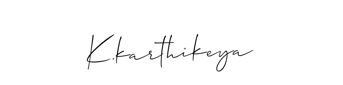 This is the best signature style for the K.karthikeya name. Also you like these signature font (Allison_Script). Mix name signature. K.karthikeya signature style 2 images and pictures png
