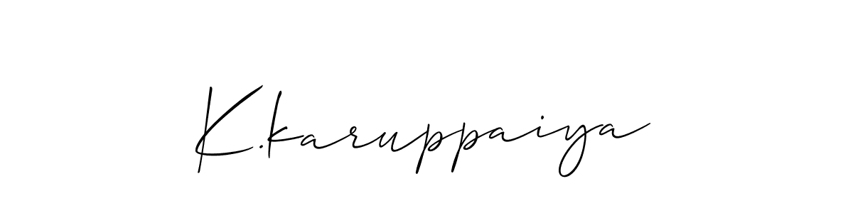 This is the best signature style for the K.karuppaiya name. Also you like these signature font (Allison_Script). Mix name signature. K.karuppaiya signature style 2 images and pictures png