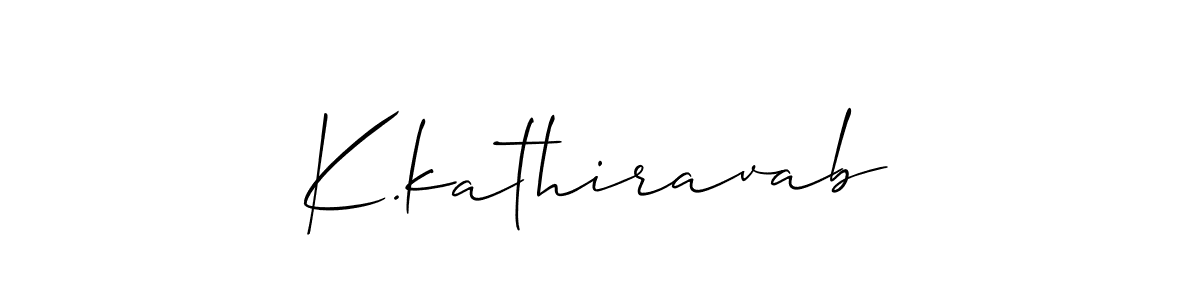 You should practise on your own different ways (Allison_Script) to write your name (K.kathiravab) in signature. don't let someone else do it for you. K.kathiravab signature style 2 images and pictures png